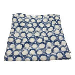 Aden & Anais Blue Circle Muslin Swaddle Baby Blanket 100% Cotton